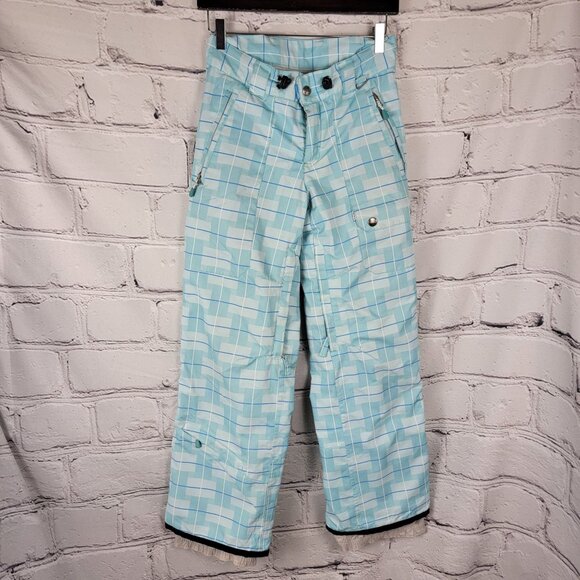 Morrow Women’s Small Blue Plaid Ski Snowboard Snow Pants‎ Outdoor - Picture 1 of 12